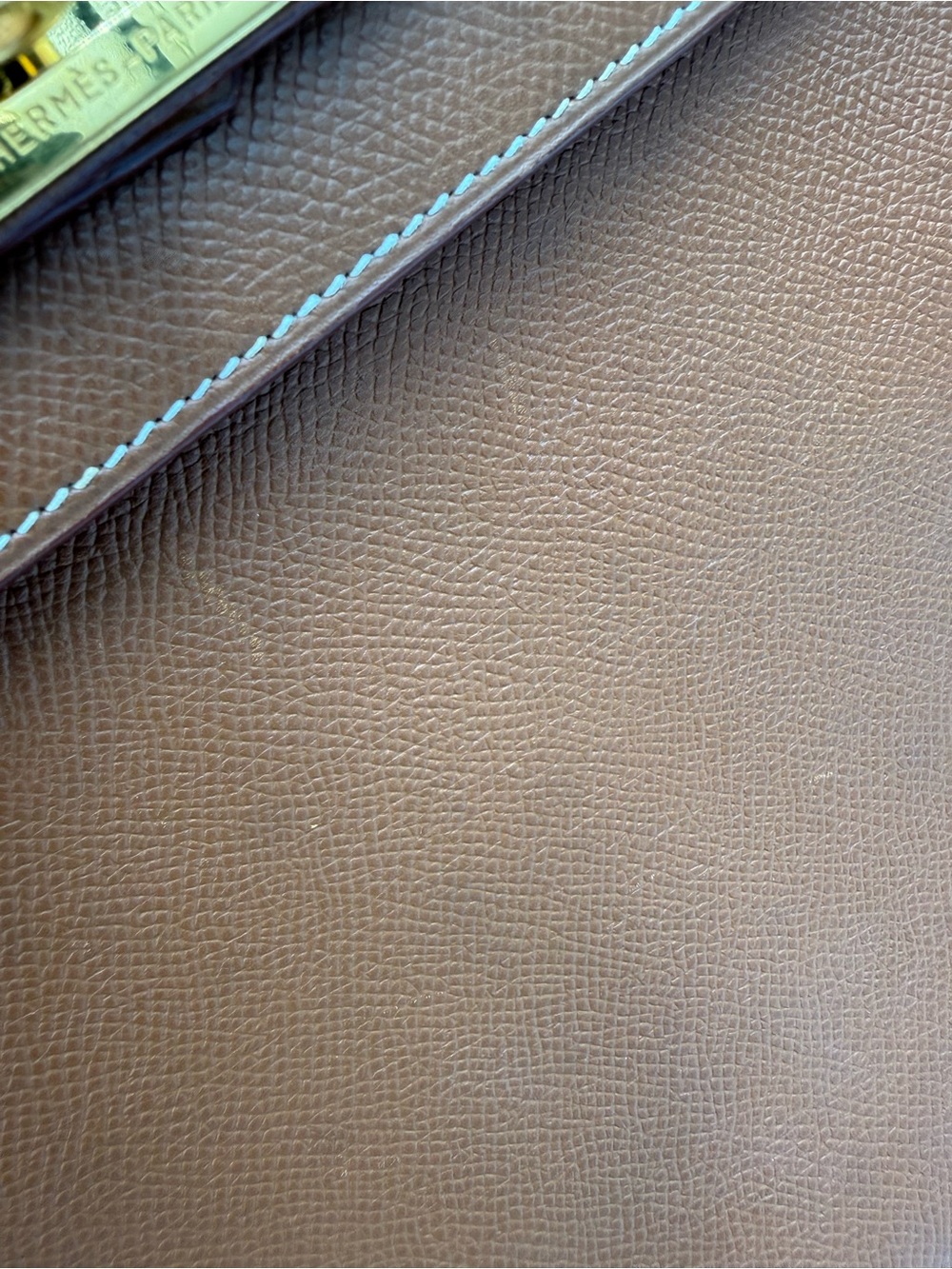 Hermes Kelly 35 Togo Gold Leather Top-Handle Satchel with Gold Hardware - Picture 14 of 16